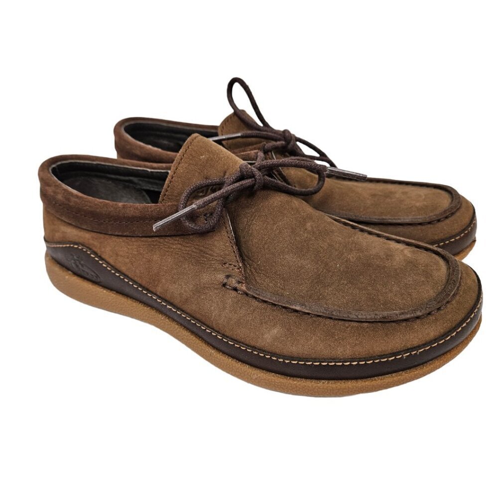 Chaco Pineland Moc Pinecone Brown Suede Leather Lace Up Moccasin 6 2161141